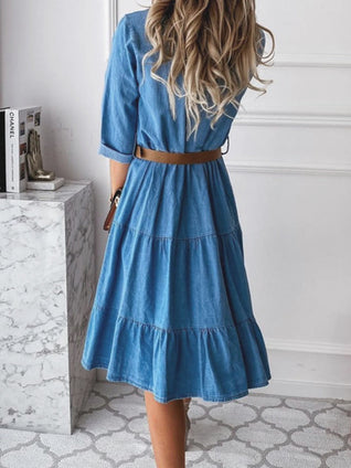 Barbara | Vestido Casual Elegante de Denim