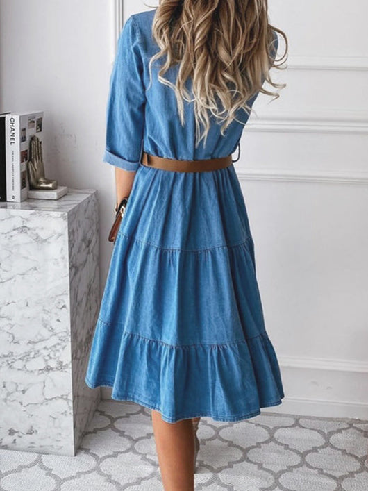 Barbara | Vestido Casual Elegante de Denim