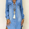 Mujer | Vestido Camisa de Denim Casual Elegante