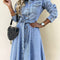 Luna | Vestido de denim de manga larga