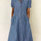 Carol | Vestido de denim con mangas cortas