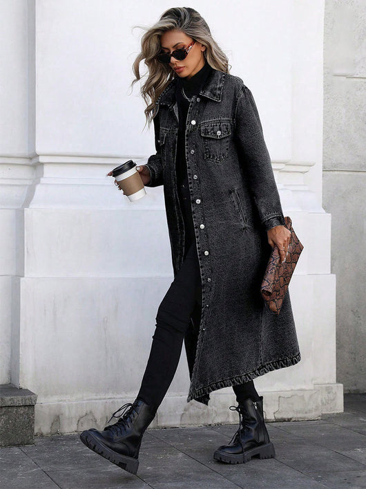 Maya | Chaqueta vaquera larga y elegante