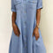 Patricia | Vestido midi casual en denim