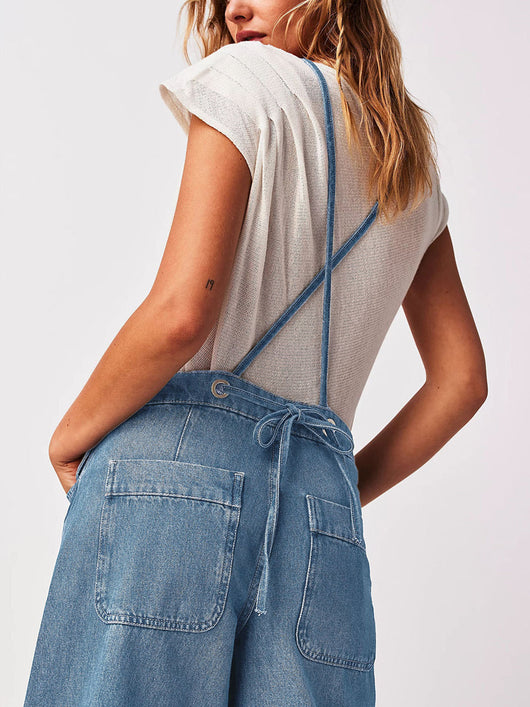 Elisa | Traje de baño de una pieza con tirantes y pierna ancha