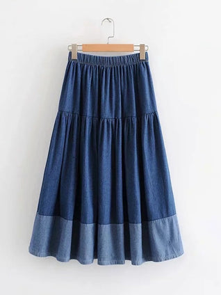 Sarah | Falda de jeans con cintura elástica