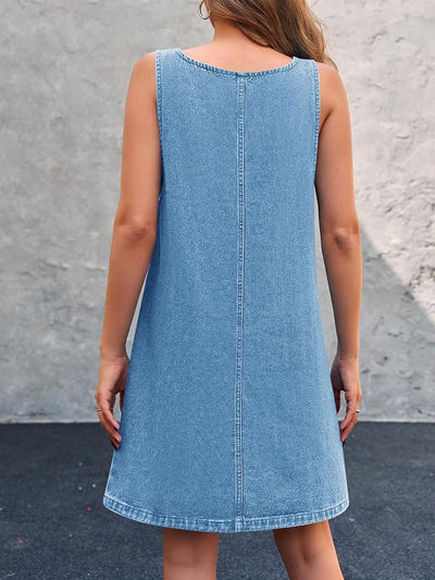 Lisa | Vestido casual con tirantes de denim