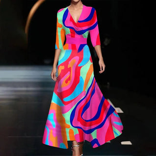 Aria™ | Vestido elegante con estampado floral