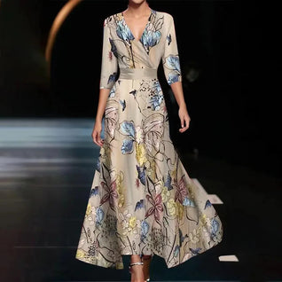 Aria™ | Vestido elegante con estampado floral
