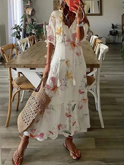 Ariadna | Vestido boho con cobertura del abdomen