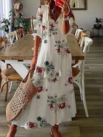 Ariadna | Vestido boho con cobertura del abdomen
